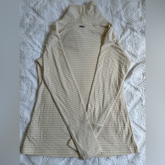 Columbia Cream And Navy Striped Mock Neck Pullover Sweatshirt Lot Of Two Size S - Picture 13 of 13